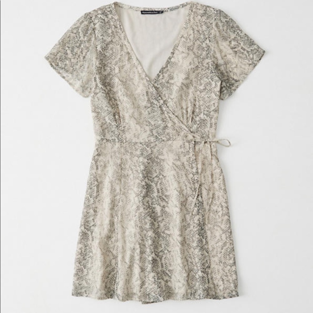 Abercrombie Snake Print Wrap Dress